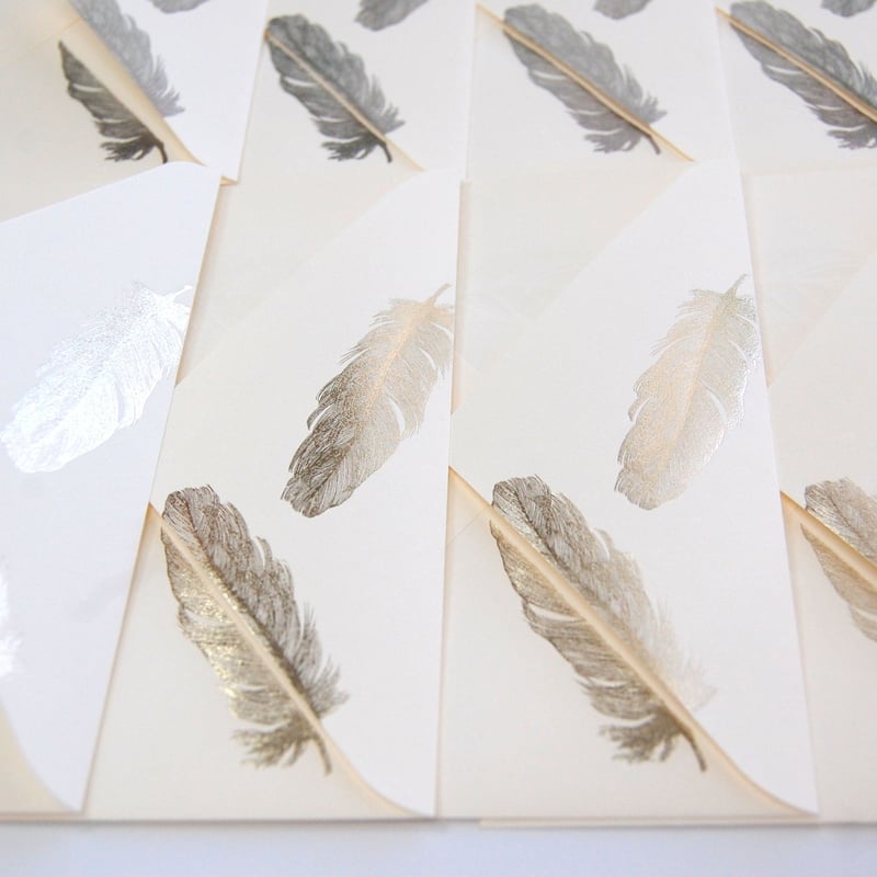 箔押し究極羽根表現 】 箔封筒 『 白鳥・黒鳥 』 | コスモテック