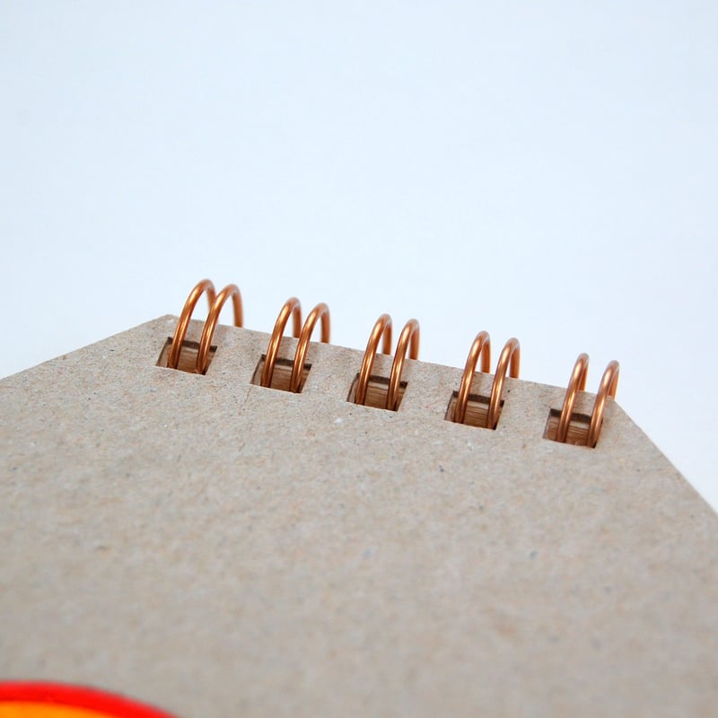 箔押し7色押し 『 虹 』 正方形ななめリングノート | コスモテック