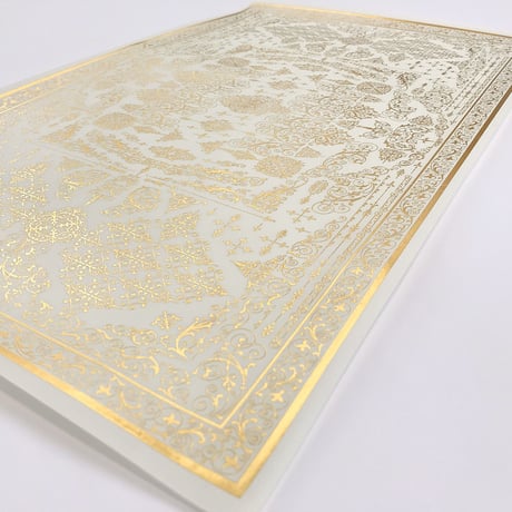 花形装飾活字（ エンスヘデ活字鋳造所 ） 箔押し包装紙