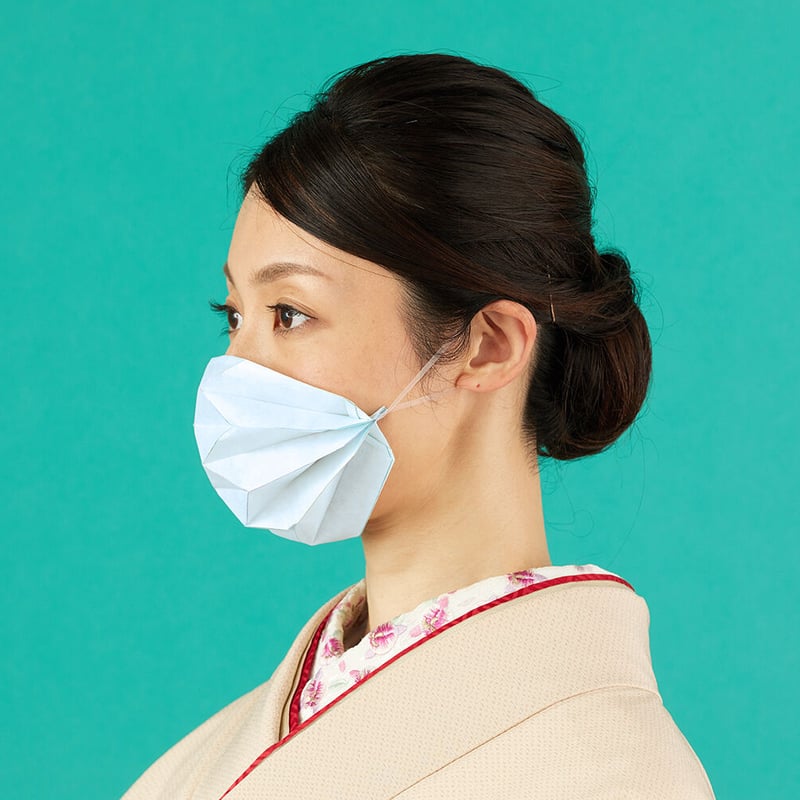 折り紙マスク - 山伝和紙 × 前田（コスモテック）コラボレーション