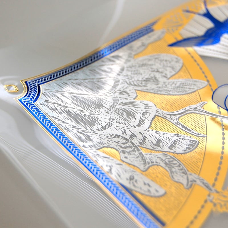 漫画家 青井秋 『 Systema Naturae 』 3色箔押しクリアファイル（ clear