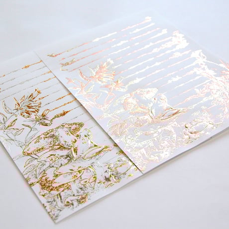 コスモテック 箔押しクリアファイル＋レター用紙他セット☆ コスモテック 箔宝石 レターセット 匿名配送 - メルカリ