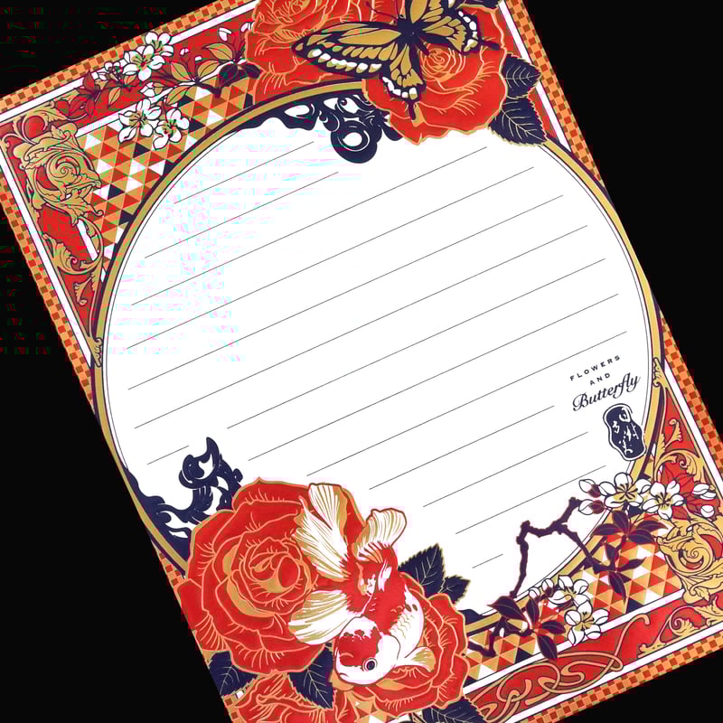 箔便箋 『 大正ロマン図 』 | コスモテックサンプル直売所