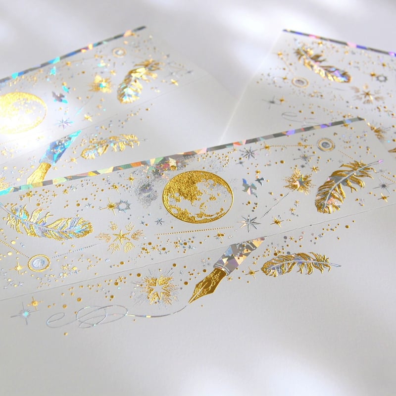 箔便箋＋箔封筒 レターセット 『 白夜飛行 - 光輝燦爛 - 』 | コスモ