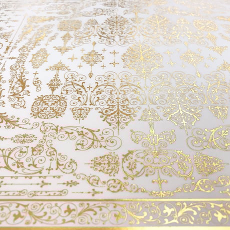 花形装飾活字（ エンスヘデ活字鋳造所 ） 箔押し包装紙