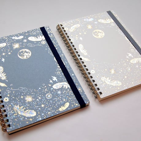 【 受注生産会 】2018年12月01日（土）～2019年1月6日（日）まで ― 『 白夜飛行 』 Wリングノート 【 白 】 or 【 蒼 】