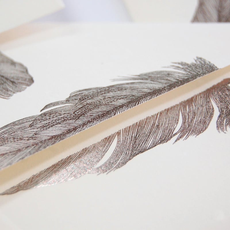 箔押し究極羽根表現 】 箔封筒 『 白鳥・黒鳥 』 | コスモテック