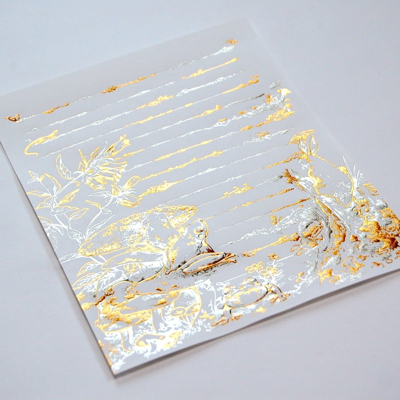 マツダケン 箔便箋 『 草陰 』 | コスモテックサンプル直売所