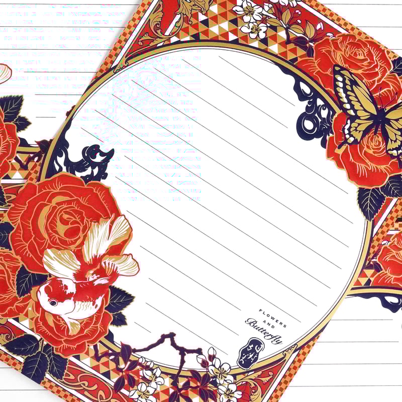 箔便箋 『 大正ロマン図 』 | コスモテックサンプル直売所