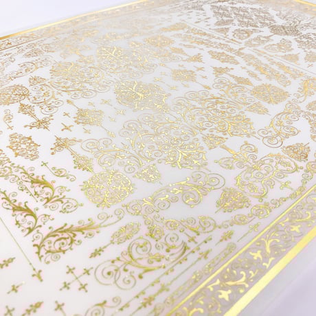 花形装飾活字（ エンスヘデ活字鋳造所 ） 箔押し包装紙