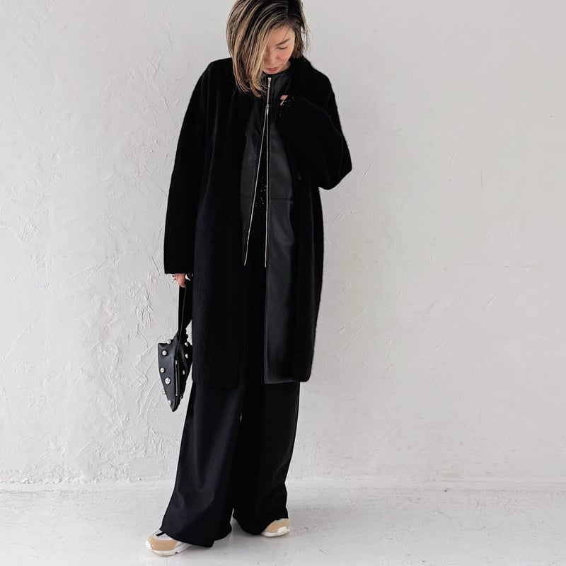 ファーカシミアニットコート | avec deuxclefs