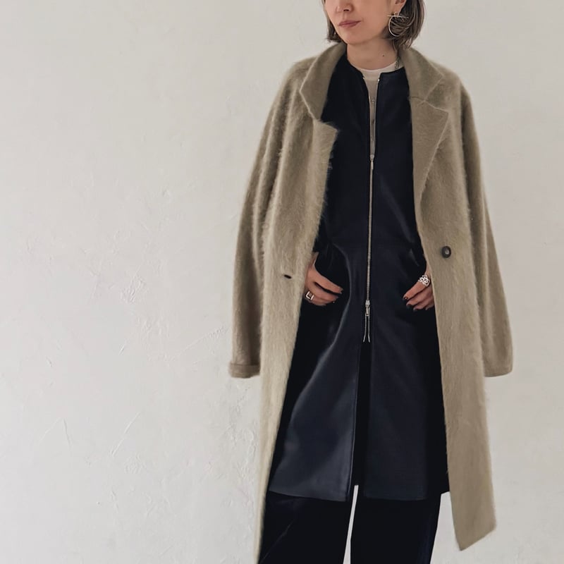 ファーカシミアニットコート | avec deuxclefs