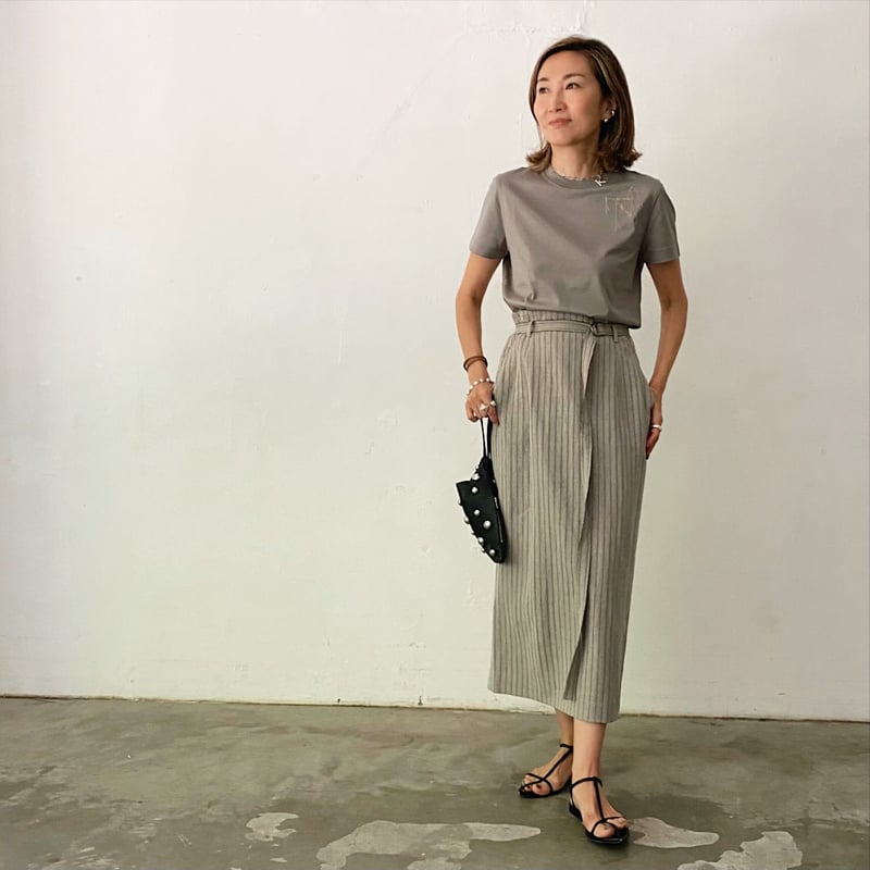 【海外限定】Sandroウールスカート☆Rebeca embellished wool mi スタッズペンシルスカート | avec deuxclefs