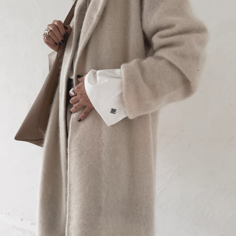 ファーカシミアニットコート | avec deuxclefs