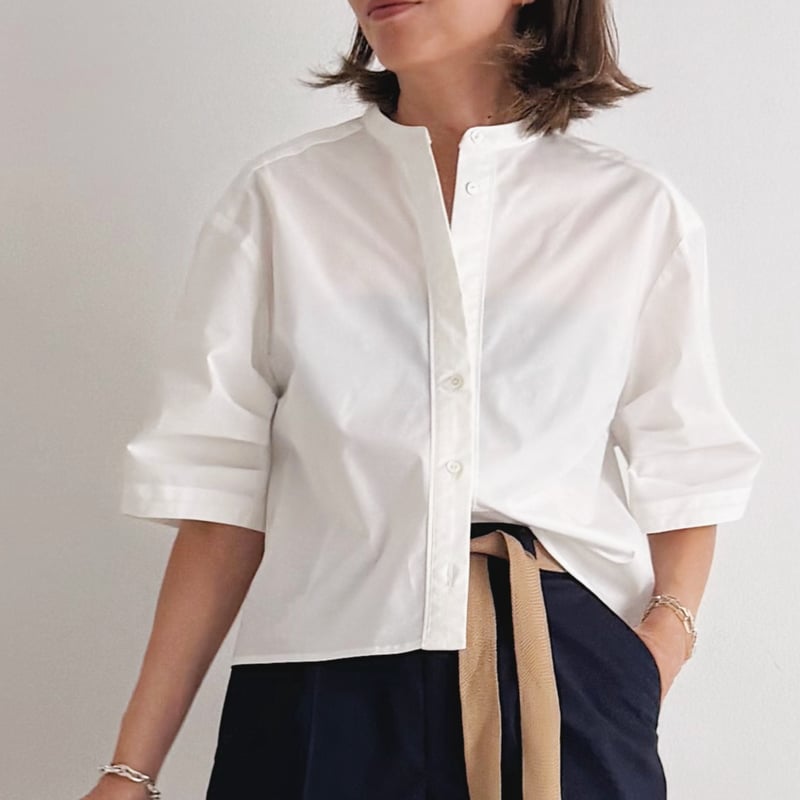 Coral様 C6576 タックスリーブニット Coral様 C6576 タックスリーブニット パール付きタックスリーブ