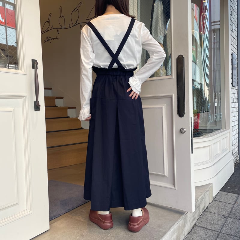 HUIS. ギザコットンブロード2wayタック＆ギャザージャンバースカート