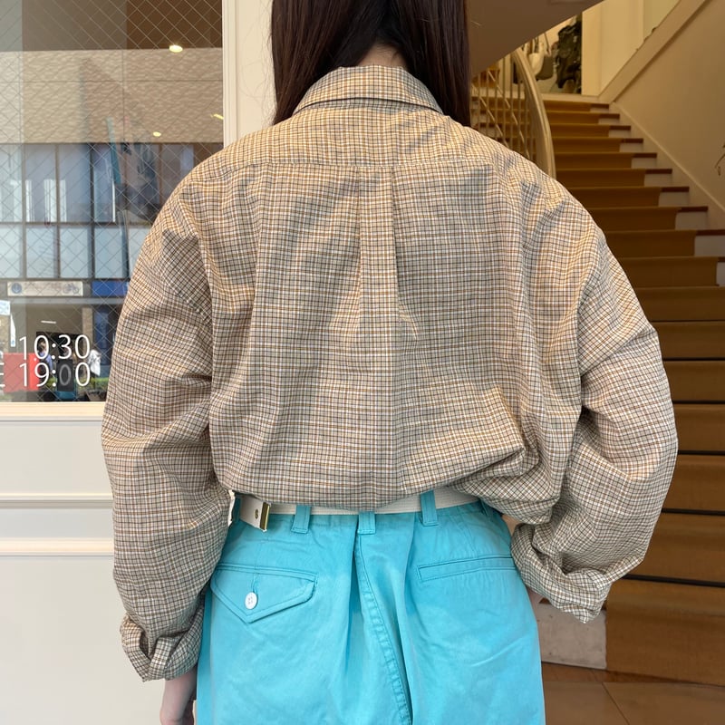 ELM プリントチェック シャツ 　KHADI & CO umeplsggazozo商品画像テンフレ-