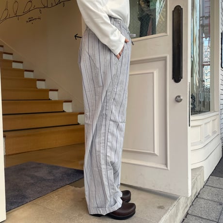 MASTER&Co. ストライプドローストリングパンツ
