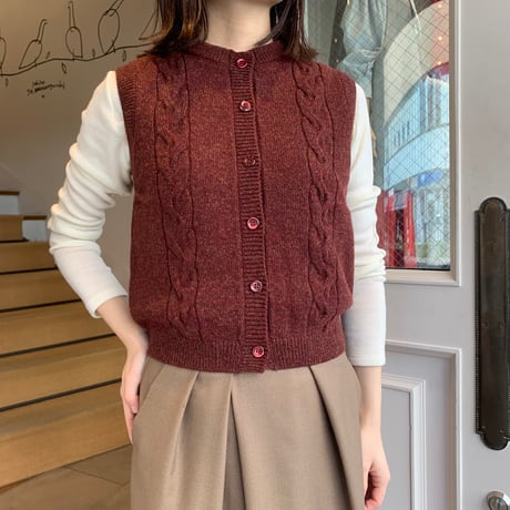 【安すぎる！】APC ウールフリースベスト ボックスロゴ ブラウン L apc | STORES