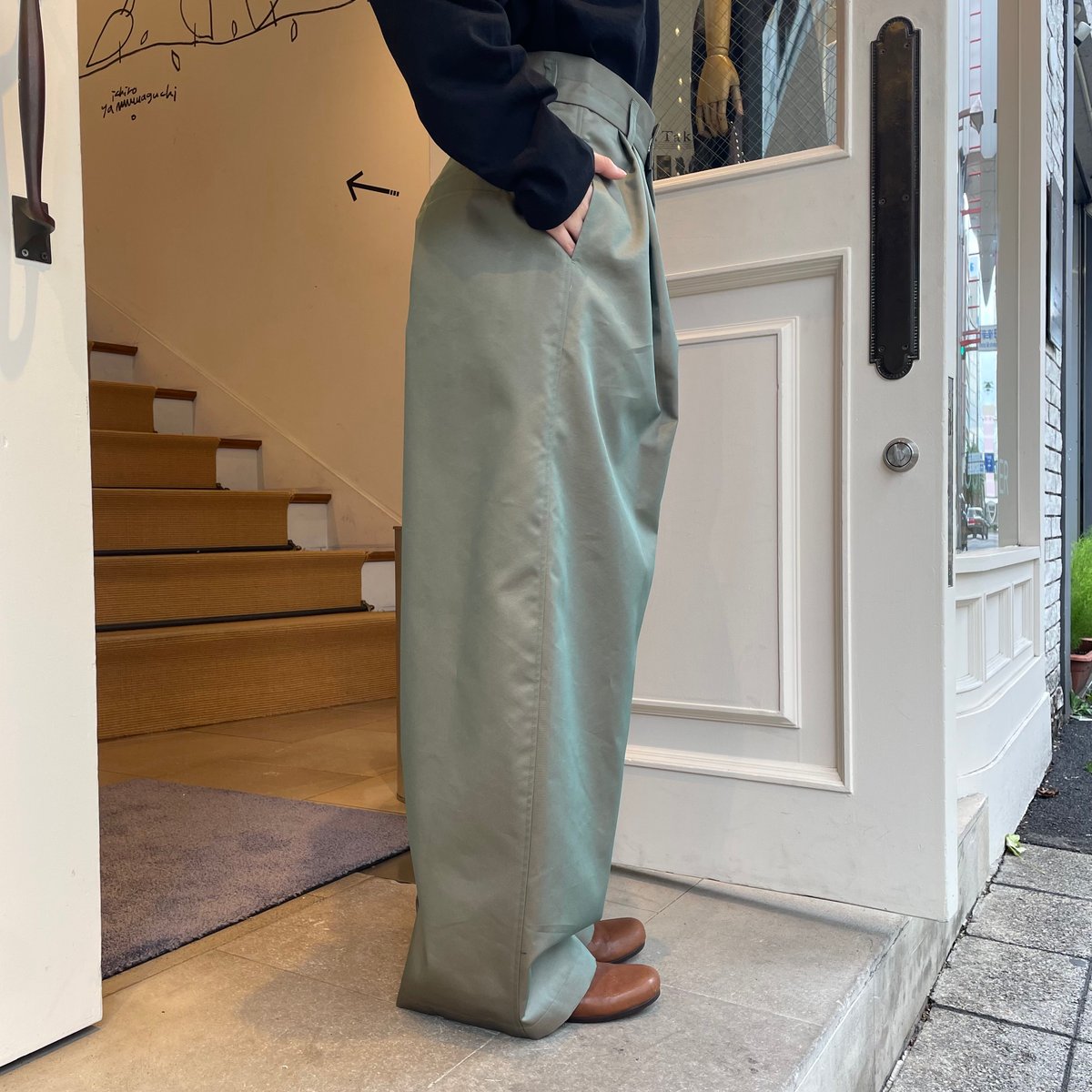 U PHORICA シャンブレーギャバワイドパンツsize1 U PHORICA シャンブレーギャバワイドパンツ | OUI FOYER