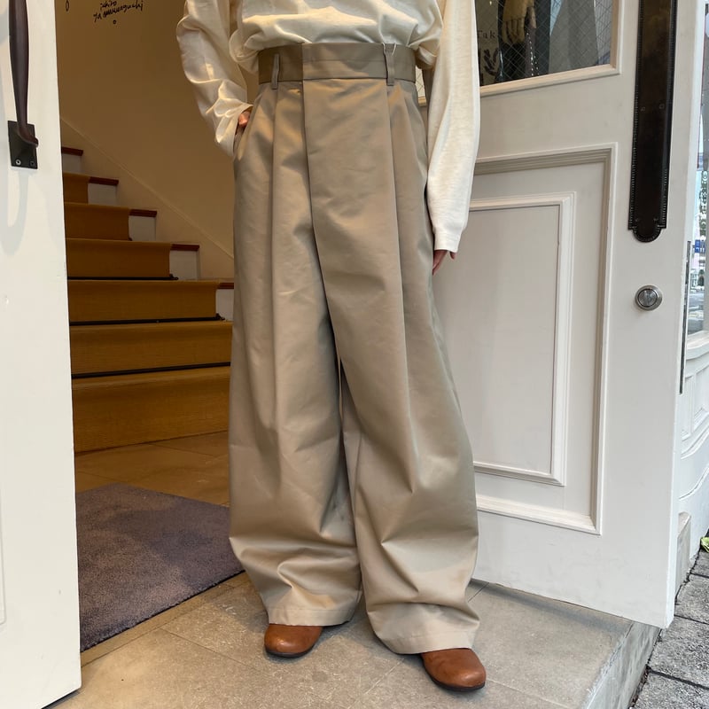 U PHORICA シャンブレーギャバワイドパンツsize1 U PHORICA シャンブレーギャバワイドパンツ | OUI FOYER