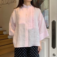 De bon coer フレンチリネンビッグスリーブブラウス