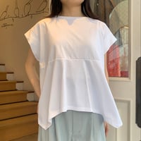 assiette 超長綿天竺ペプラムTシャツ