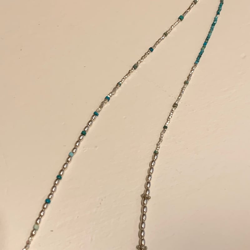 THOURAND TALES シルバーターコイズネックレス | OUI FOYER