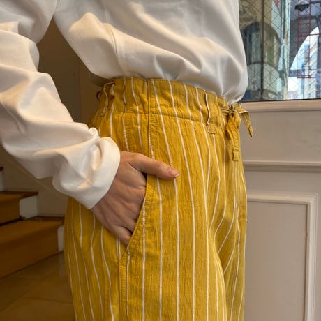 MASTER&Co. ストライプドローストリングパンツ