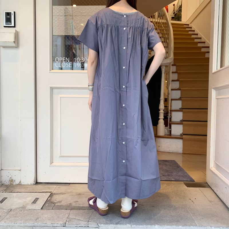 HUIS. ギザコットンブロードタック&ギャザー半袖2wayワンピース | OUI 