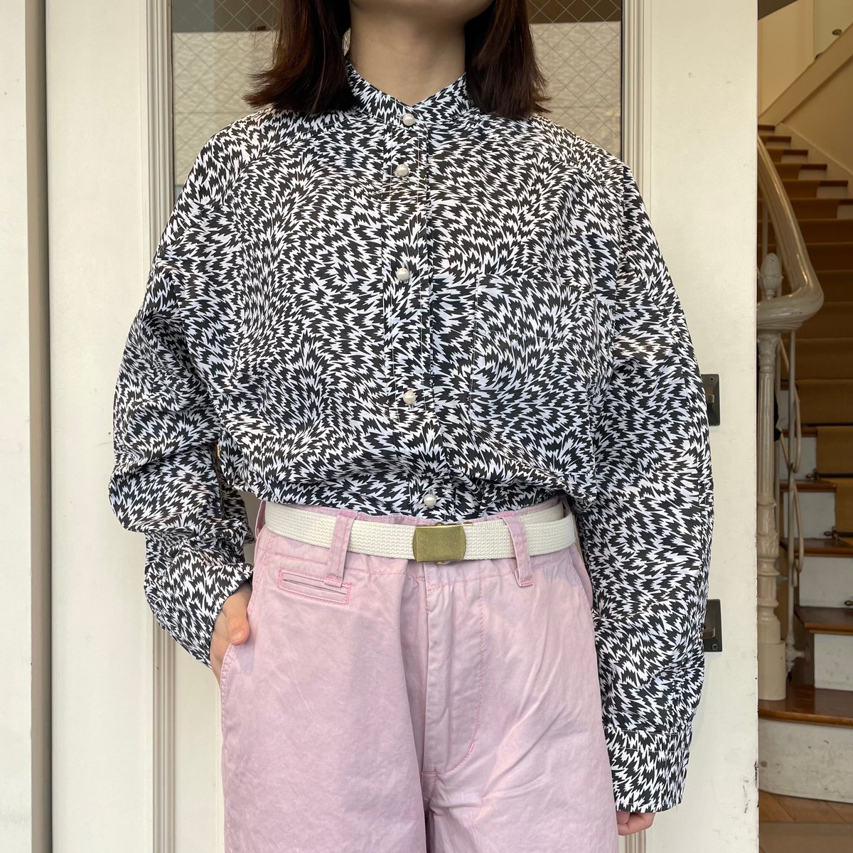 BLANC basque×ELEY KISHIMOTO フラッシュパールボタンコットンローンシ