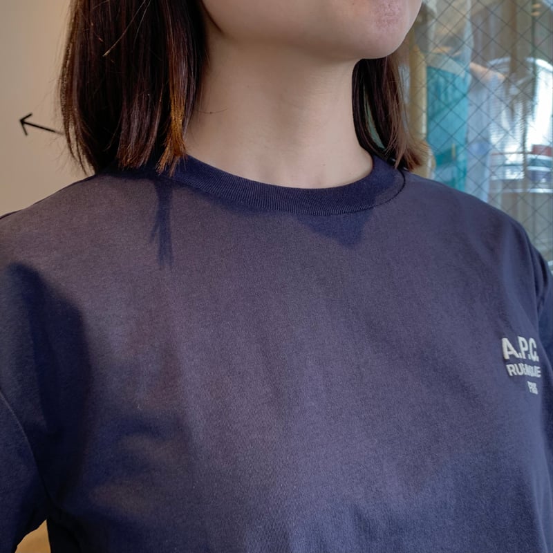 A.P.C. 刺繍ロゴTシャツネイビー | OUI FOYER オンラインショップ