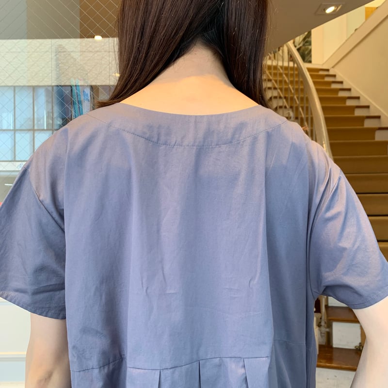 HUIS. ギザコットンブロードタック&ギャザー半袖2wayワンピース | OUI  