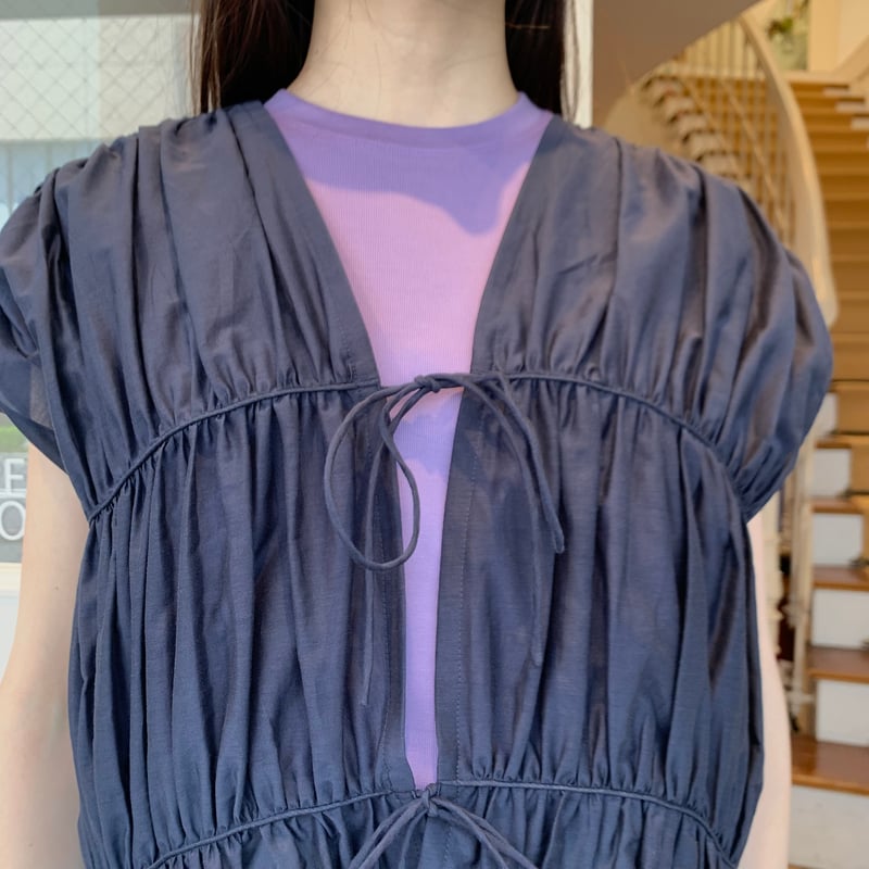 U PHORICA コットンシルクローンギャザーブラウス | OUI FOYER