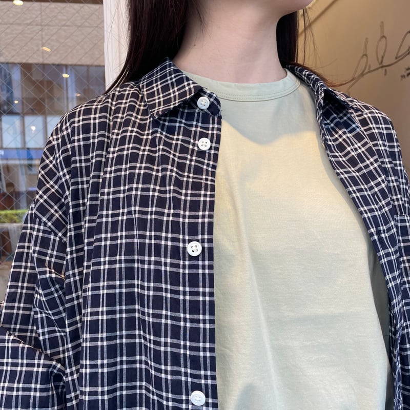 ELM プリントチェック シャツ 　KHADI & CO MASTER＆Co.シャーリングチェックシャツ | OUI FOYER オンライン