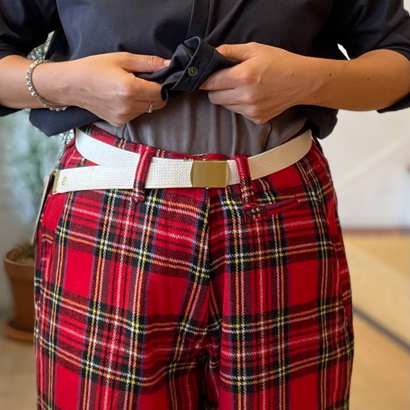 AtelierGG☆新品未使用ヴィンテージ ドナルドダック　タータンチェックS MASTER&Co.タータンチェックロングトラウザーズ | OUI FOYER