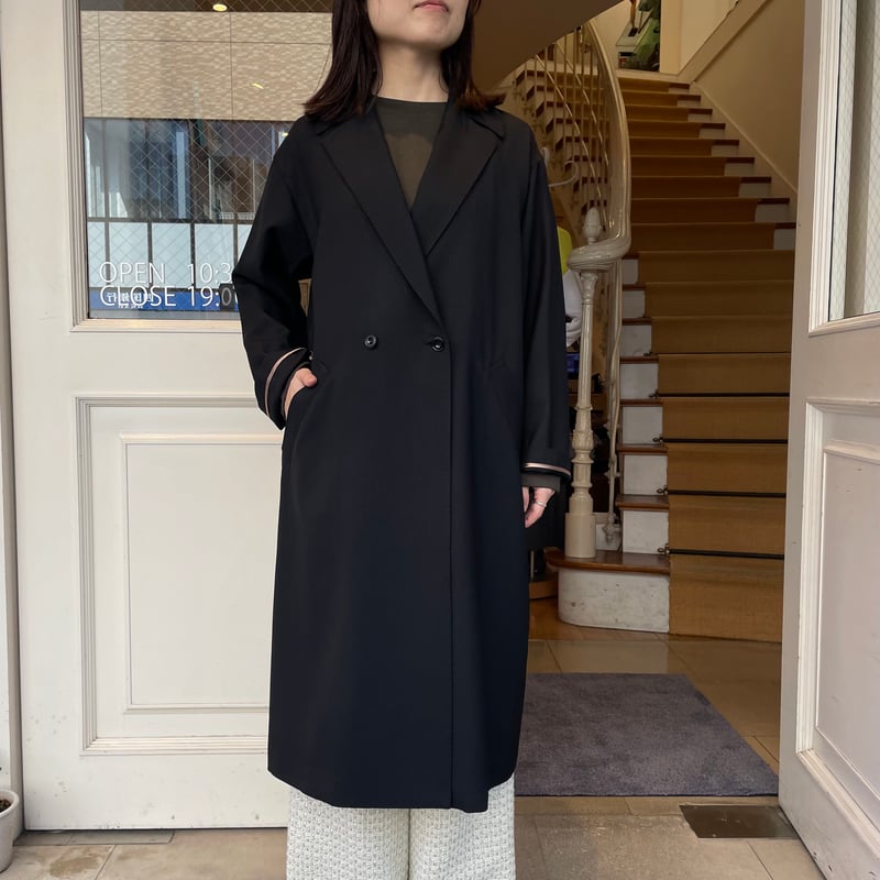 Manna ウール混ギャバストレートコート | OUI FOYER オンライン