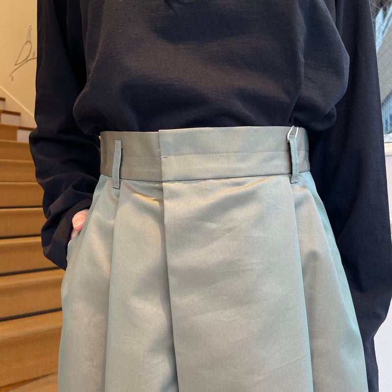 U PHORICA シャンブレーギャバワイドパンツsize1 U PHORICA シャンブレーギャバワイドパンツ | OUI FOYER