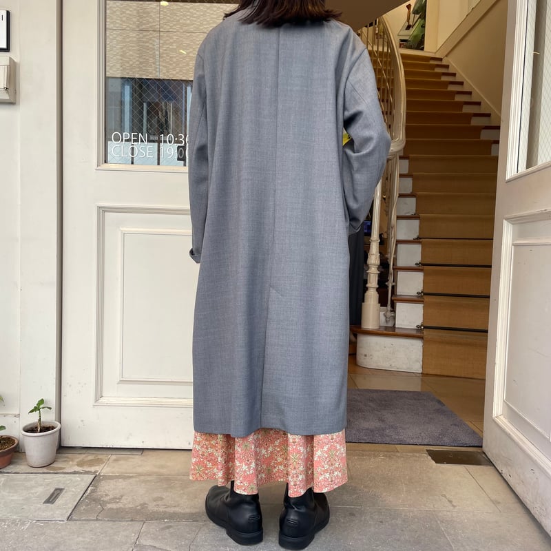 Manna ウール混ギャバストレートコート | OUI FOYER オンラインショップ