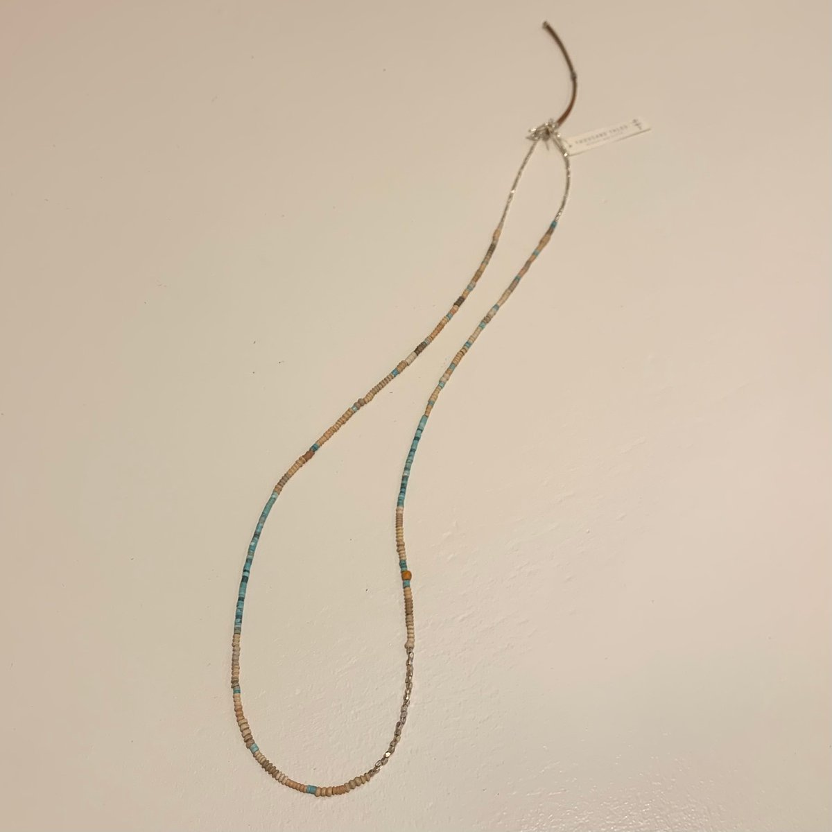 THOURAND TALES ターコイズテラコッタカレンシルバーネックレス | OUI