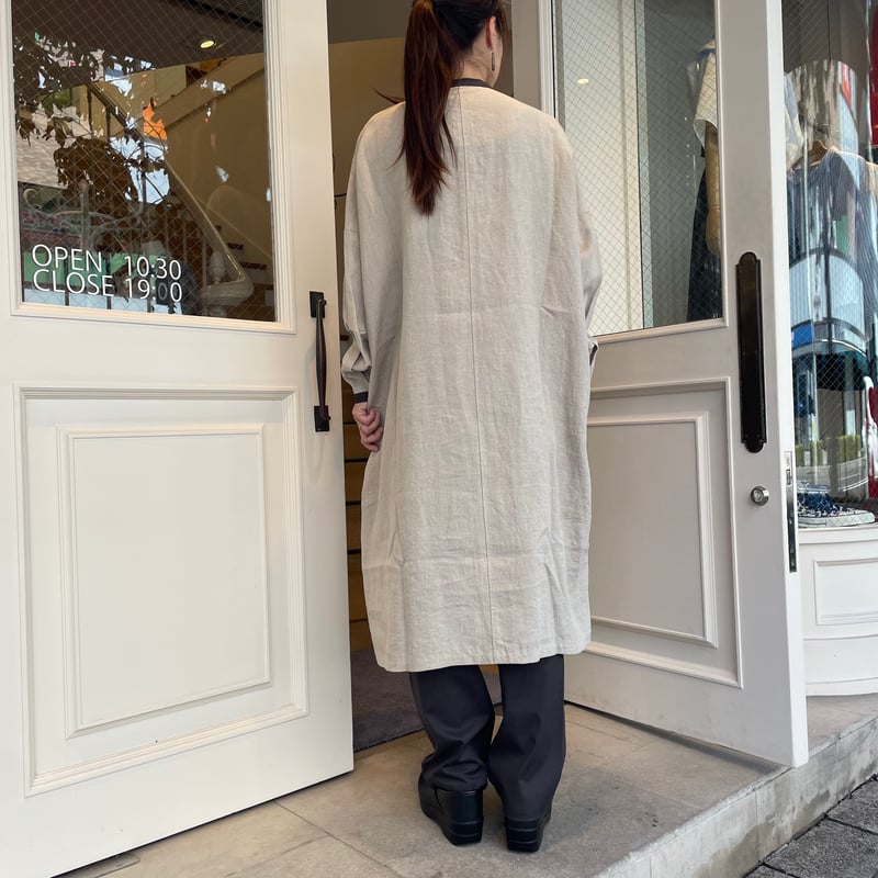 eski.エスキ　リメイクリネンドレス　ホワイト　ヴィンテージ　ワンピース eski. original remake linen dress / white / pl