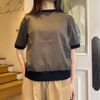 assietteオーガニックコットンボーダーTシャツ
