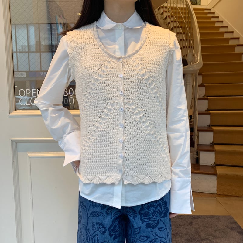 A.P.C. コットンニット A.P.C. COTON CROCHET BI ニットトップス | OUI FOYER オンラ