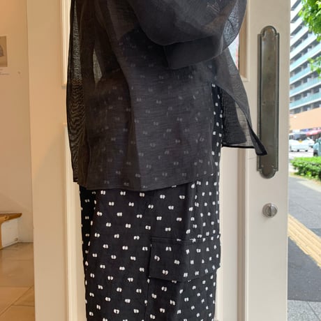 De bon coer シアーリネンボウタイブラウス