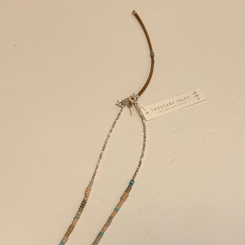 THOURAND TALES ターコイズテラコッタカレンシルバーネックレス | OUI