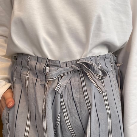 MASTER&Co. ストライプドローストリングパンツ