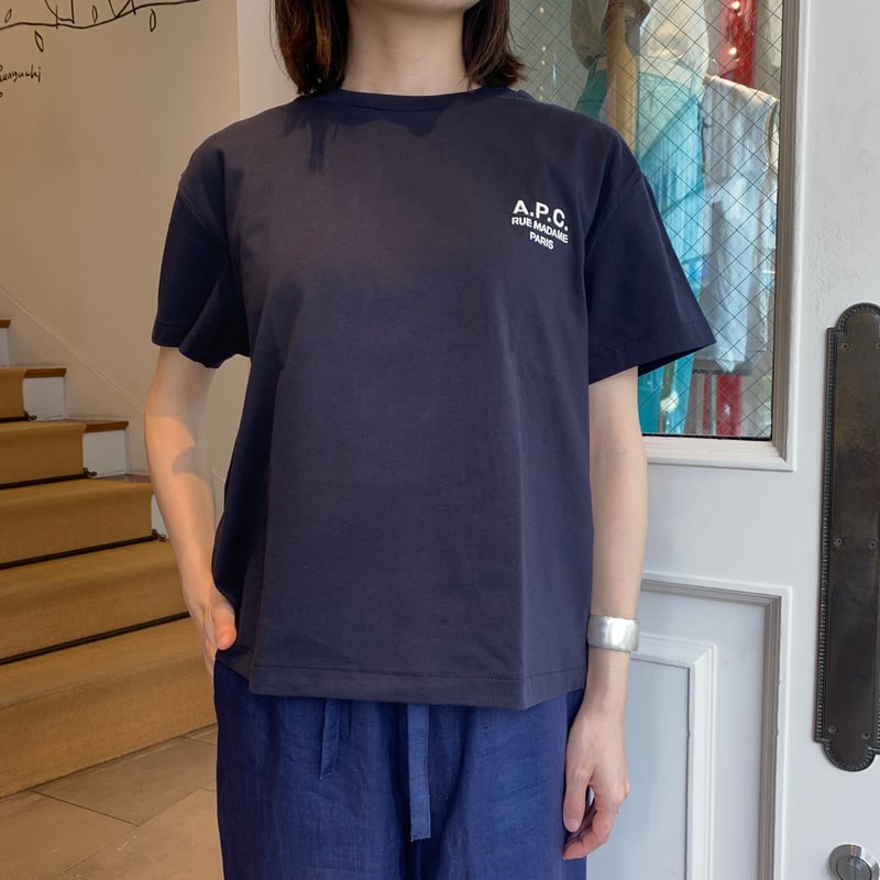 A.P.C. 刺繍ロゴTシャツネイビー | OUI FOYER オンラインショップ