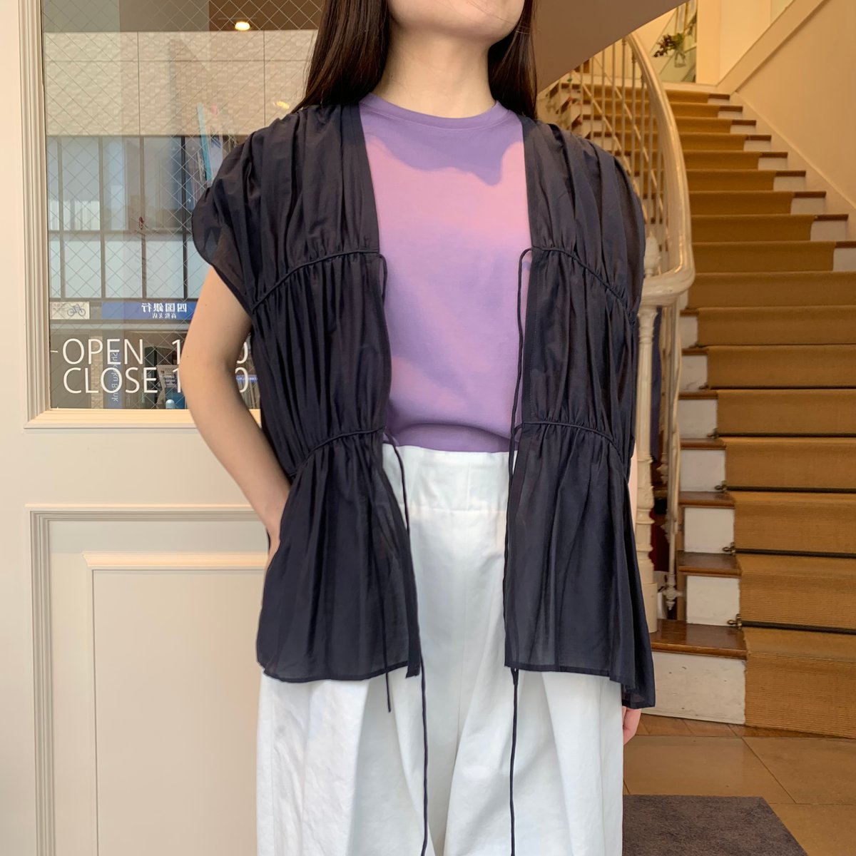 Florence326  シルクローンギャザーブラウス Florence326 様専用 シルクローンギャザーブラウス