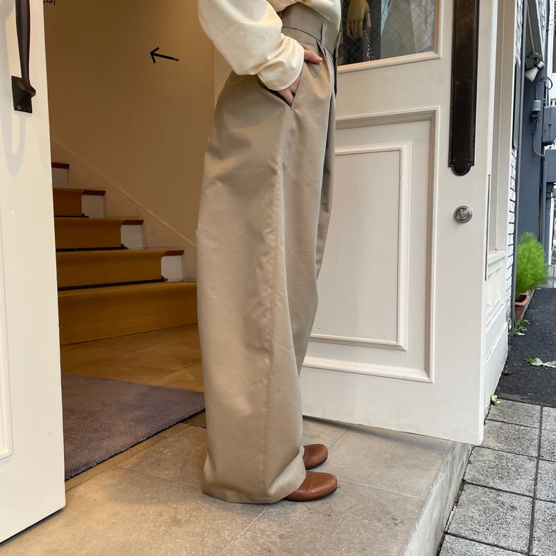 U PHORICA シャンブレーギャバワイドパンツsize1 U PHORICA シャンブレーギャバワイドパンツ | OUI FOYER