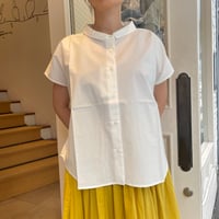 HUIS.オーガニックコットンフレンチスリーブワイドブラウス